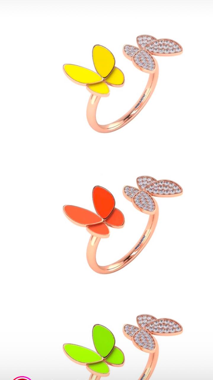 Butterfly rings  #102425